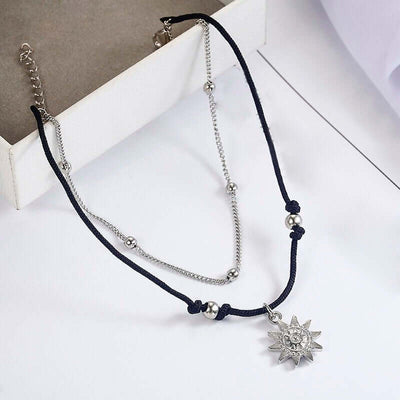 Sun Pendant Anklets Women New Stone Beads Shell Anklet