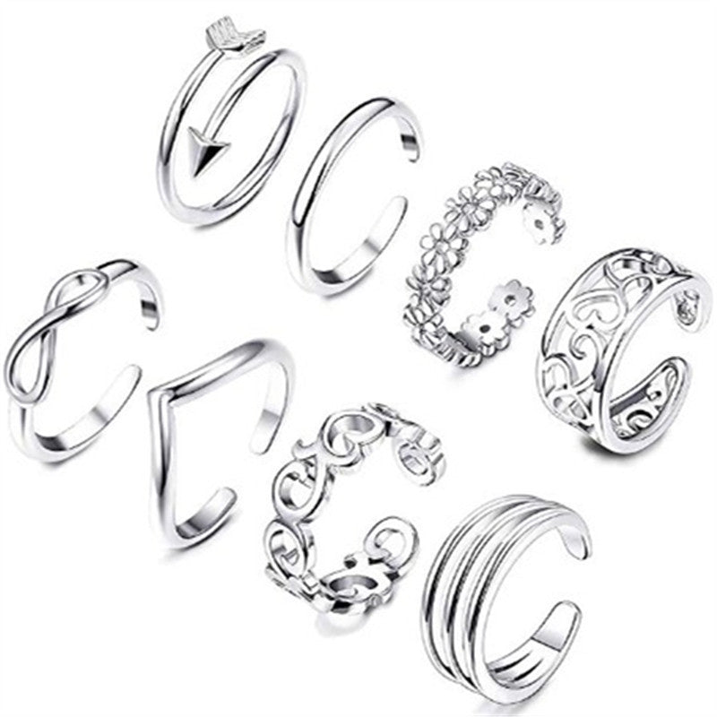 Feet Rings Foot Personality Charm Rose Simple Rings Women's   Rings