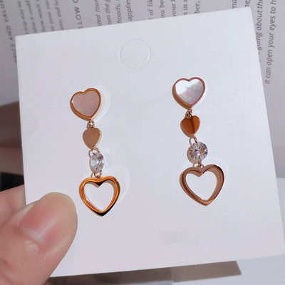 Korean Net Red Love Long Pendant Earrings