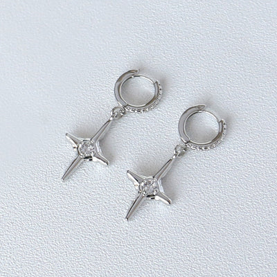 Ins Cross Kvk Earrings Diamond Earrings Design Simple Earrings Ear Jewelry Female