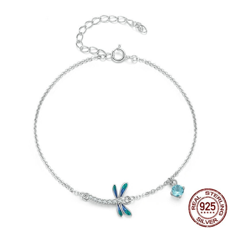 Sterling Silver Spring Dragonfly Bracelet