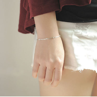 Women's Korean-style Fashion Simple Small Balls Bracelet Temperamental Sterling Silver Ornament