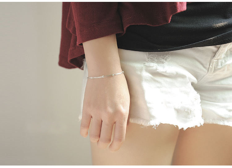 Women's Korean-style Fashion Simple Small Balls Bracelet Temperamental Sterling Silver Ornament