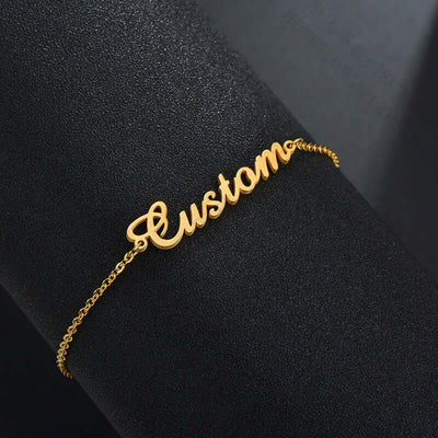 Summer Personalized Custom Name Anklets For Women Stainless Steel Cable Chain Gold Colour Sandy Beach Exquisite Jewelry Present