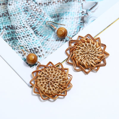 Rattan Handmade Bamboo Earrings Earrings Earrings Earrings Earrings