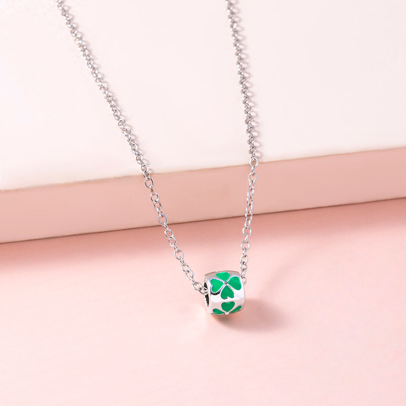 Lucky Four-leaf Clover Beads Clavicle Chain Necklaces For Women